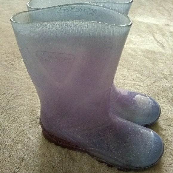 Purple Shimmer Rain Boots - Picture 2 of 4